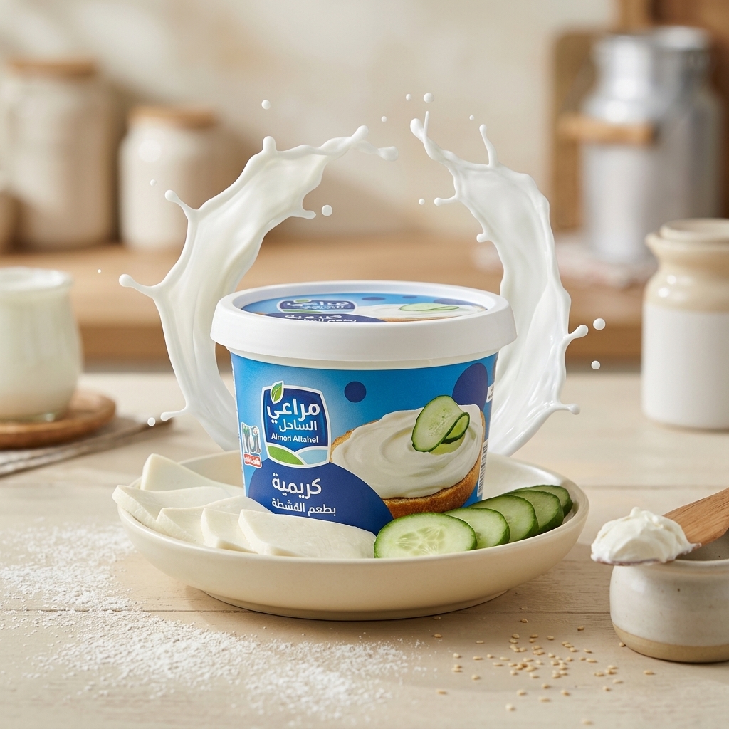 Cream-flavored spreadable cheese